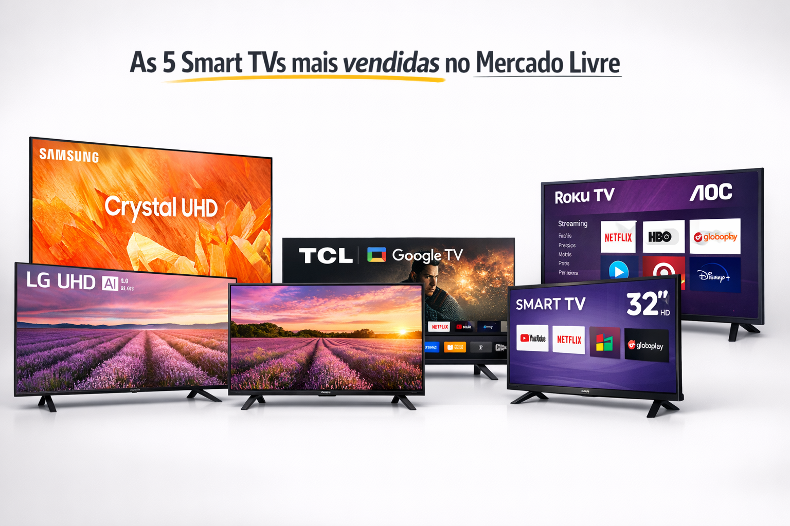 Leia mais sobre o artigo Top 5 Smart TVs mais vendidas no Mercado Livre (2026)